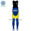 Set Fietsshirt Lange Mouw + Lange Koersbroek 2022 Sport Vlaanderen-Baloise Winter Thermal Fleece Geel Blauw Wit